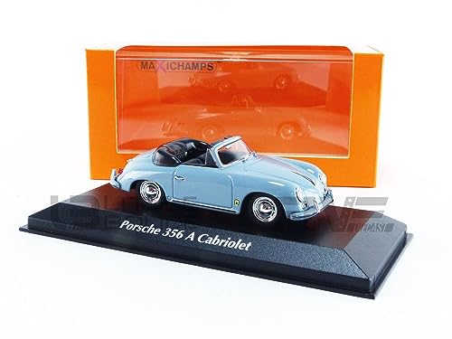 MAXICHAMPS 940064231-1:43 Porsche 356 A Cabriolet-1956-Blue Sammlerauto Miniatur Auto, blau von Minichamps