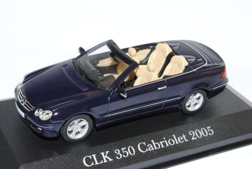 Mercedes-Benz CLK Cabrio Dunkel Blau fast Schwarz A209 2003-2010 1/43 IXO Modell Auto von Minichamps