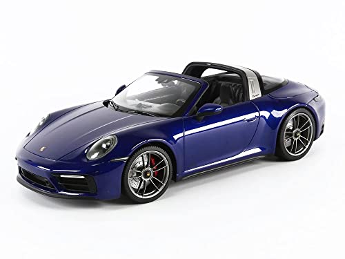 Minichamps 1:18 Porsche 911 (992) Targa 4 GTS - 2021 - Blau Metallic Sammlerstück Miniaturauto von Minichamps
