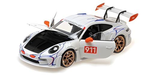 Minichamps 110062041 - Porsch. 911 (992) GT3RS White & Orange 2023 - maßstab 1/18 - Modellauto von Minichamps