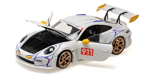 Minichamps 110062042 - Porsch. 911 (992) GT3RS White & Yellow 2023 - maßstab 1/18 - Modellauto von Minichamps
