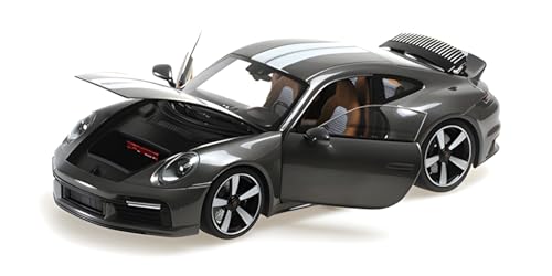 Minichamps 110069201 Porsch. 911 (992) Sport Classic Grey Metallic 2022 with Openings - maßstab 1/18 - Modellauto von Minichamps