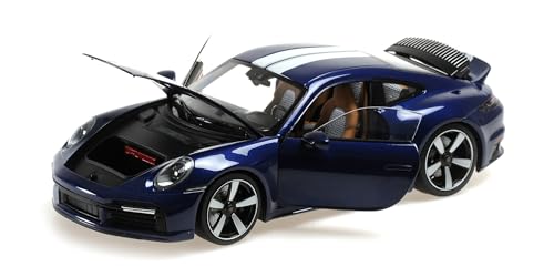 Minichamps 110069202 Porsch. 911 (992) Sport Classic Blue Metallic 2022 with Openings - maßstab 1/18 - Modellauto von Minichamps