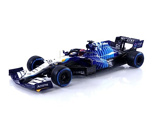 Minichamps 117211363 1:18 Williams Racing Mercedes FW43B-George Russell-2nd Belgian GP 2021 Sammlerstück Miniaturauto, Mehrfarbig von Minichamps