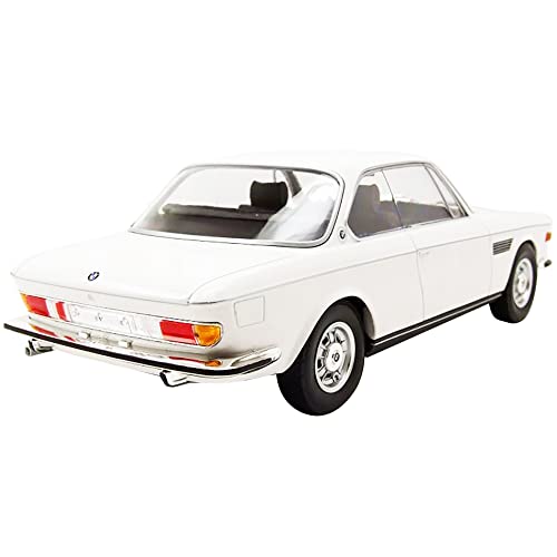 Minichamps 155028030-1:18 1968 BMW 2800 CS-White Collectible Miniaturauto von Minichamps