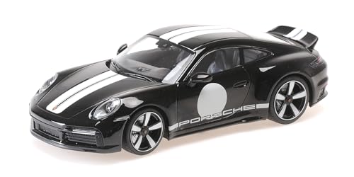 Minichamps 155062000 Porsch. 911 (992) Sport Classic Black with Stripe 2022 - maßstab 1/18 - Modellauto von Minichamps