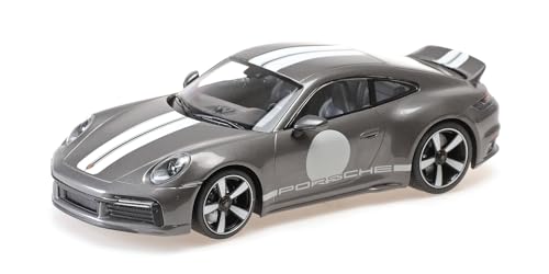 Minichamps 155062004 Porsch. 911 (992) Sport Classic Grey Metallic 2022 with Stripe - maßstab 1/18 - Modellauto von Minichamps