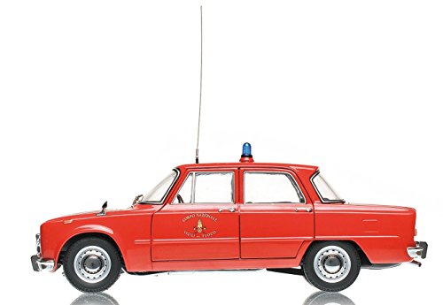 Minichamps 183120992 - maßstab 1/18 - Alfa Romeo Giulia 1300Cc Italienische Feuerwehr 1966 - Fahrzeug Miniatur - Modellauto von Minichamps