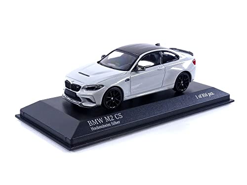 Minichamps 410021027 1:43 BMW M2 Cs-2020-Silber mit schwarzen Rädern Sammlerstück Miniaturauto, Silber von Minichamps