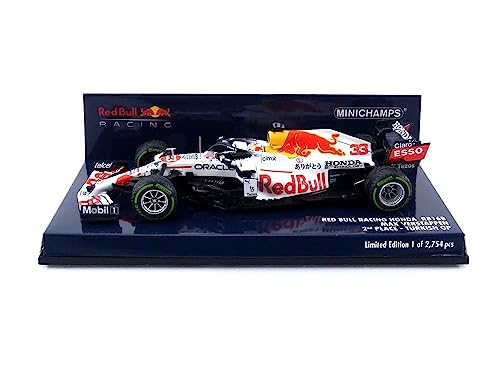 Minichamps 410211633 1:43 Red Bull Racing Honda RB16B-Max Verstappen-2nd Turkish GP 2021 Collectible Miniaturauto, Mehrfarbig von Minichamps