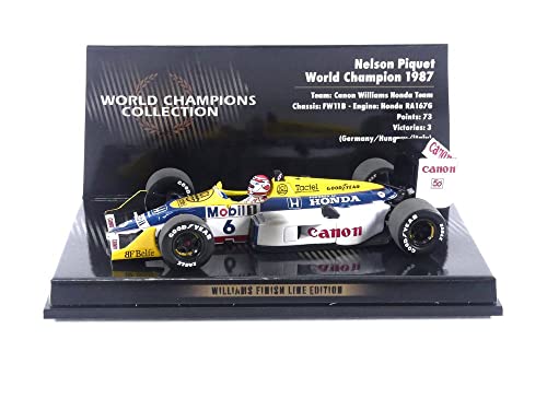 Minichamps 436876606 1:43 Williams Honda FW11B-Nelson Piquet-Weltmeister 1987-Dirty Version Sammlerstück Miniaturauto, Mehrfarbig Minichamps 436876606 1:43 Williams Honda FW11B-Nelson Piquet-Weltmeister 1987-Dirty Version Sammlerstück Miniaturauto, Mehrfarbig von Minichamps