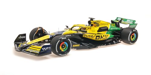 Minichamps 537248081 - McLar MCL38 Oscar Piastri 2nd Place Monaco GP 2024 with Showcase Limited Edition - maßstab 1/12 - Modellauto von Minichamps