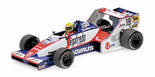 Minichamps 540843339 - Toleman Hart TG183B Ayrton Senna 2nd Place Brazilian GP 1984 Dirty Version Limited Edition 994 pcs - maßstab 1/43 - Modellauto von Minichamps