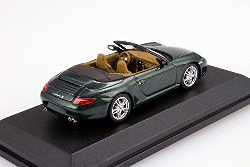 MINICHAMPS 640066430 - Porsche 911 Carrera S Cabriolet, Maßstab: 1:64, metallic grün von Kyosho