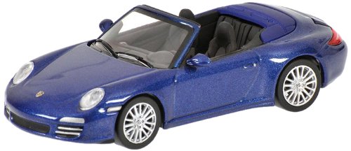 MINICHAMPS 640066470 - Porsche 911 Carrera 4S Cabriolet, Maßstab: 1:64, metallic blau von MINICHAMPS