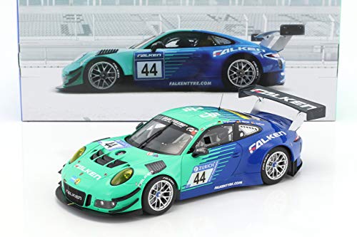 Minichamps – 911/991 GT3 R Läppen-Stunden-Nürburgring 2017 Falken Porsche Fahrzeug Miniatur, 153176144, grün/blau, Maßstab 1/18 Minichamps – 911/991 GT3 R Läppen-Stunden-Nürburgring 2017 Falken Porsche Fahrzeug Miniatur, 153176144, grün/blau, Maßstab 1/18 von Minichamps