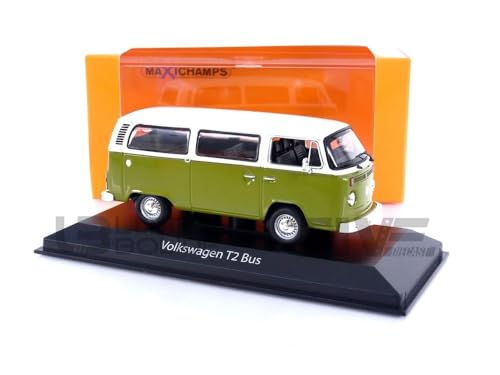 Minichamps 940053000 - Volks. T2 Bus White & Green 1972 - maßstab 1/43 - Modellauto von Minichamps