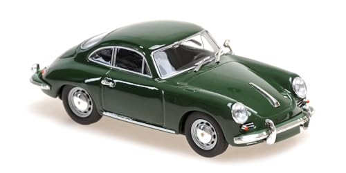Porsche 356 C Coupe Dark Green 1965 - Modellauto, Maßstab 1/43, Metall, Klassiker, Erwachsene Sammler, Unisex, Auto, 1 Count Porsche 356 C Coupe Dark Green 1965 - Modellauto, Maßstab 1/43, Metall, Klassiker, Erwachsene Sammler, Unisex, Auto, 1 Count von Porsche
