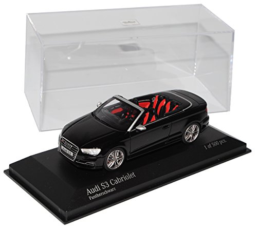 Minichamps A-U-D-I A3 S3 8V Cabrio Schwarz Ab 2013 1/43 Modell Auto mit individiuellem Wunschkennzeichen von Minichamps