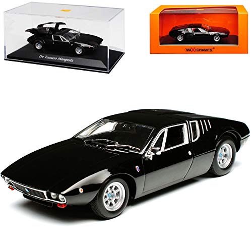 Minichamps De Tomaso Mangusta Coupe Schwarz 1967-1971 1/43 Maxichamps Modell Auto mit individiuellem Wunschkennzeichen von Minichamps