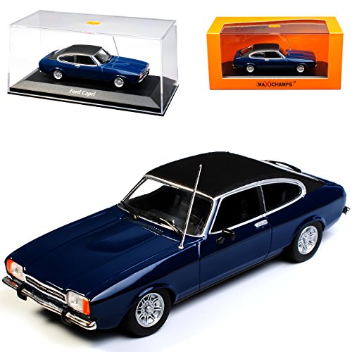 Minichamps Ford Capri II Coupe Dunkel Blau 2. Generation 1974-1978 1/43 Maxichamps Modell Auto von Minichamps