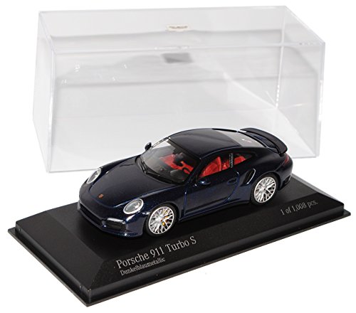 Minichamps Porsche 911 991 Coupe Turbo S Blau Metallic Ab 2012 1/43 Modell Auto von Minichamps