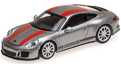Minichamps Porsche 911 R (Silver with red Stripes) 2016 von Minichamps