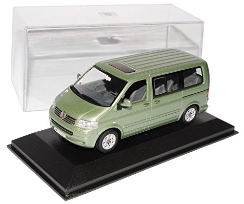 Minichamps Volkwagen T5 Personen Transporter Grün Vor Facelift 2003-2009 1/43 Modell Auto von Minichamps