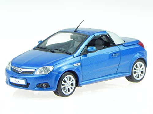 Opel Tigra TwinTop blau Klappdach Funktion Modellauto Minichamps 1:43 von Minichamps