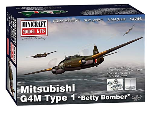 Minicraft Models 014746 1/144 Mitsubishi G4M, Type 1 Modellbausatz, Modellbauzubehör, Mehrfarbig Minicraft Models 014746 1/144 Mitsubishi G4M, Type 1 Modellbausatz, Modellbauzubehör, Mehrfarbig von Minicraft