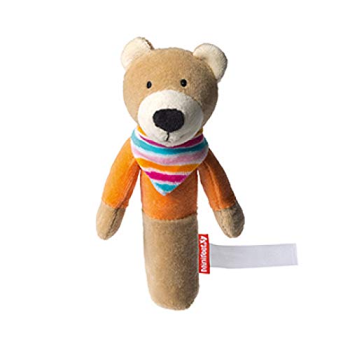 Minifeet Quietschender Greifling Bär - Das süße Geschenk für Babys zur Taufe oder Geburt - Babys erster Teddybär von Minifeet