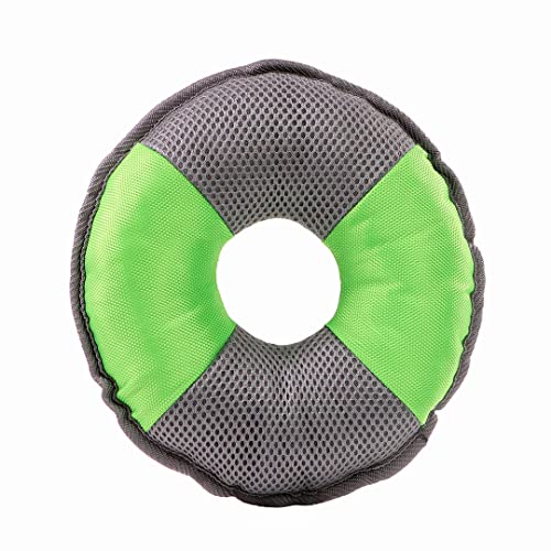 Minifeet Hundespielzeug Flying Disc grün-grau Medium - ideal für alle Hunde ob groß, klein, ausgewachsen oder Welpe - für alle Hundeliebhaber und verspielte Haustiere von Minifeet