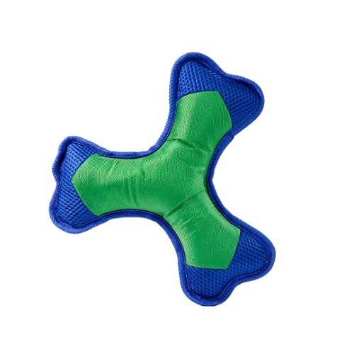 Minifeet Hundespielzeug Flying Triple grün-blau Medium - ideal für alle Hunde ob groß, klein, ausgewachsen oder Welpe - für alle Hundeliebhaber und verspielte Haustiere von Minifeet