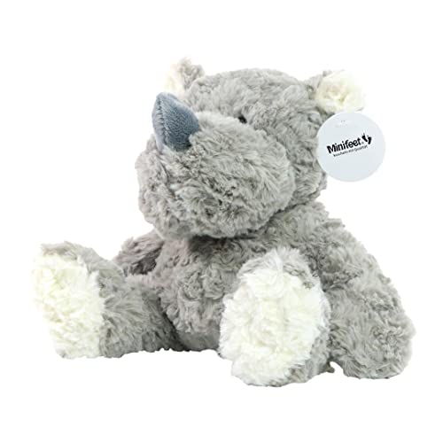 Minifeet Nashorn Svea - Kuscheltier Plüschtier Stofftier Spielzeug - kuschelig weich - Geschenk für Baby Kinder Freunde Schulstart Einschulung | Höhe: 20 cm von Minifeet