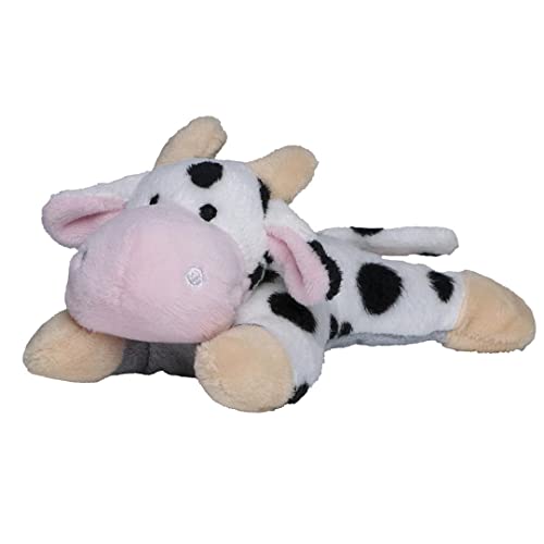Minifeet Schmoozies Kuh - 2in1 Plüschtier & Displayreiniger mit Unterseite aus Mikrofaser - kuschelig weich - Geschenk für Babys Kinder oder Freunde von Minifeet