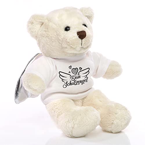 Minifeet Schutzengel Bär schwarz - Kuscheltier - Geschenk zu Weihnachten, Nikolaus, Adventskalender, Geburtstag von Minifeet