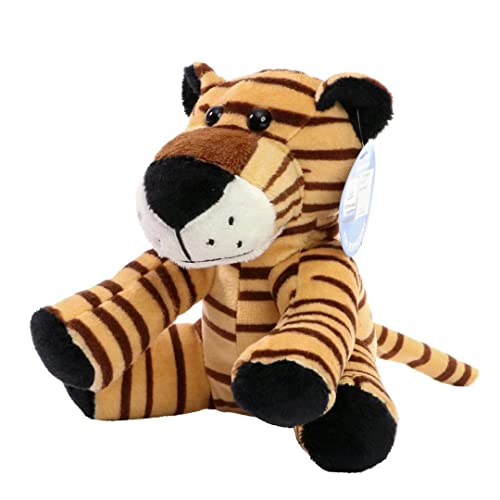 Minifeet Zootier Tiger David - Kuscheltier Plüschtier Stofftier Spielzeug - kuschelig weich - Geschenk für Baby Kinder Freunde Schulstart Einschulung | Höhe: 16 cm von Minifeet