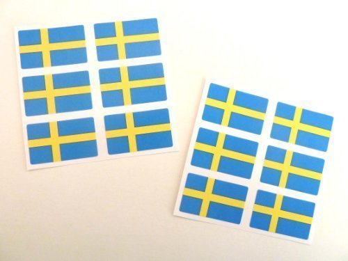 Mini Aufkleber-Pack , 33x20mm Rechteck , selbstklebend Schweden Etiketten , Flagge Sticker Mini Aufkleber-Pack , 33x20mm Rechteck , selbstklebend Schweden Etiketten , Flagge Sticker von Minilabel