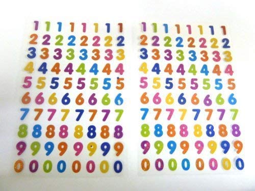 Minilabel Bunt Nummern Sticker, Kinder Etiketten Zum Basteln, Deko, Kartenherstellung von Minilabel