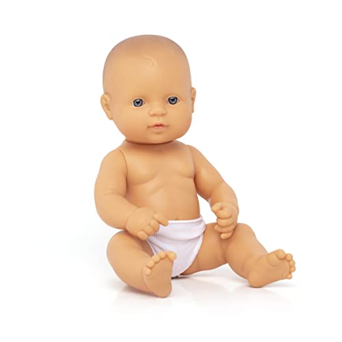 Miniland 31032 - Baby europäisches Mädchen Tüte - ohne Unterwäsche, 32 cm von Miniland