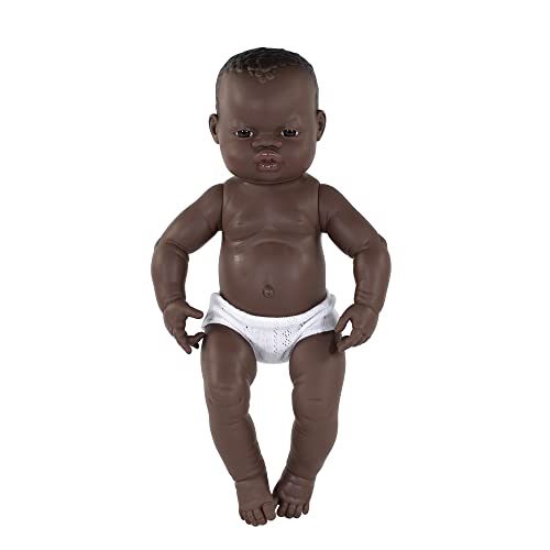 Miniland Babypuppe Neugeborenes afrikanisches Mädchen 40cm-31004 von Miniland