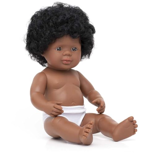 Miniland Babypuppe afroamerikanisches Mädchen 38cm, 31060 von Miniland