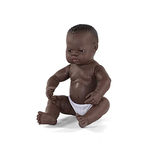 Babypuppe neugeborener afrikanischer Junge 40cm-31003 von Miniland
