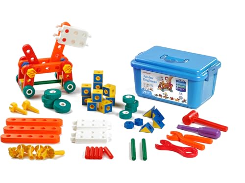 Miniland Baukasten Junior Engineer 79 Teile mit Bauanleitungen-95002 von Miniland