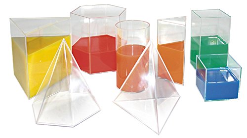 Miniland Experimentierset Volumen, Befüllbare geometrische Körper, 15 Teile-95238 von Miniland