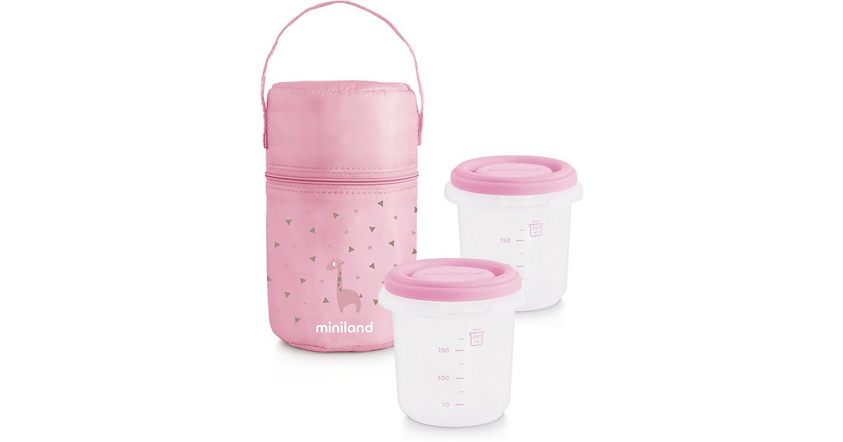 Isoliertasche inkl. 2 Aufbewahrungsbehälter hermisized, 250 ml, rosa, 3-tlg. Isoliertasche inkl. 2 Aufbewahrungsbehälter hermisized, 250 ml, rosa, 3-tlg. von Miniland