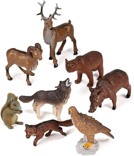 Miniland 25126 - Waldtiere 8 Figuren, in verschließbaren Dose von Miniland