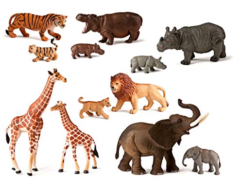 Miniland 25137 - Wildtiere Mütter mit Jungen 12 Figuren, Dose mit Griff Miniland 25137 - Wildtiere Mütter mit Jungen 12 Figuren, Dose mit Griff von Miniland