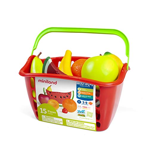 Miniland 30765 - Obst Korb, 15 Teile Miniland 30765 - Obst Korb, 15 Teile von Miniland