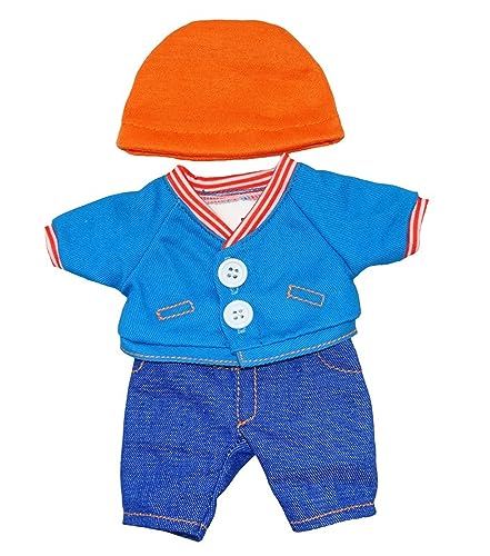 Miniland 31679 Puppenkleidung, blau, orange, 21cm von Miniland
